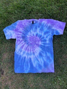 Child Large (14-16) Purple & Blue Spiral T-Shirt